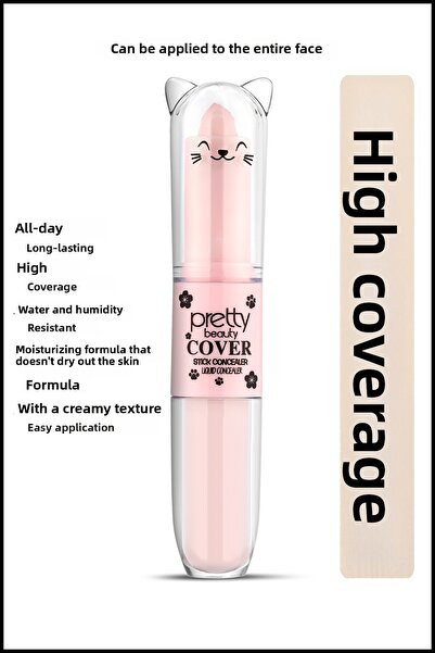 BSR SHOWROOM كونسيلر سائل - كونسيلر على شكل عصا تحت العينين 2 في 1