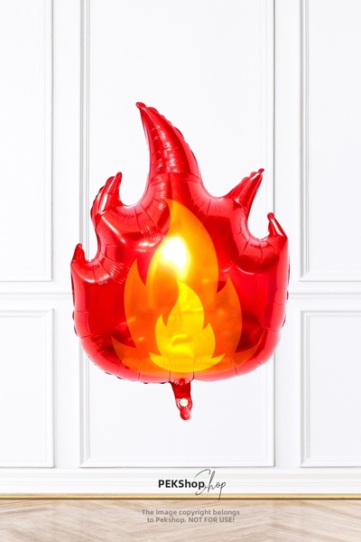 PEKSHOP Fire Foil Balloon Flame Shaped Balloon