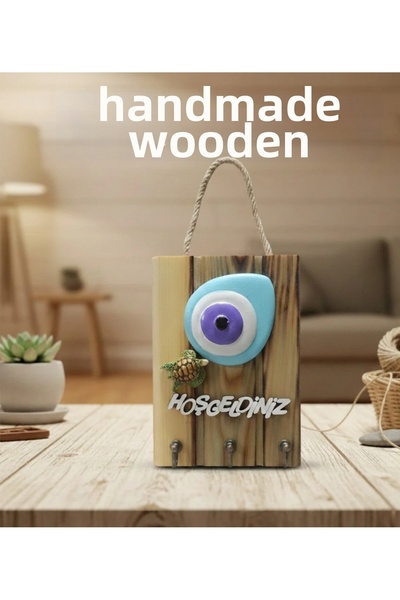 kamptek kamp teknolojisi KampTek Ξύλινο στολίδι πόρτας με κορδόνι και χάντρα ...