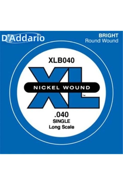 Daddario D'Addario XLB040 XL سلسلة غيتار باس مغلفة بالنيكل - 0.040 بوصة (ملحق...