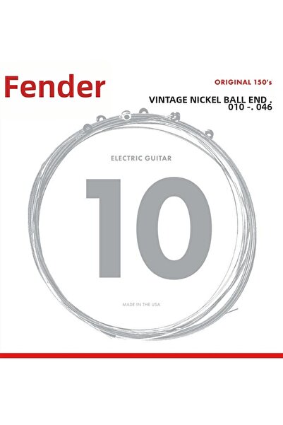 FENDER 0730150406 أوتار جيتار كهربائي أصلية 150 من النيكل النقي (10-46) |   م...