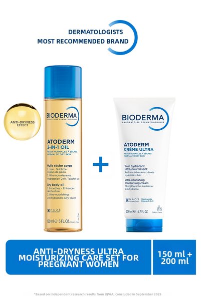 Bioderma Atoderm Dry Skin Moisturizing Face, Body Cream and Anti-Stretch Mark...