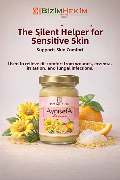 BİZİMHEKİM ŞİFA EVİ كريم البابونج المريح للبشرة، كريم داعم للجروح والأكزيما، ...