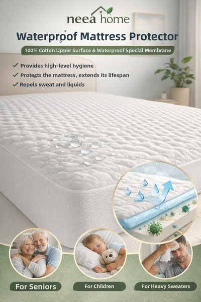 NEEA HOME Comfortguard Premium Fitted Mattress Pad & Mattress |   Two in One ...