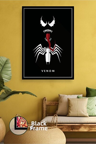 KOSS Dijital Venom personaj Decor de perete cu fundal negru minim, modern, pe...