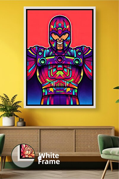 KOSS Dijital Pictură pe pânză înrămată Magneto Marvel cu cască, personaj imag...