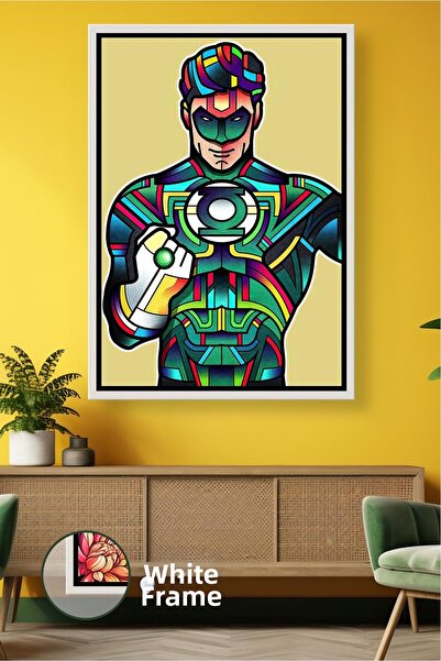 KOSS Dijital Pictură de perete cu supererou Green Lantern Design colorat pent...