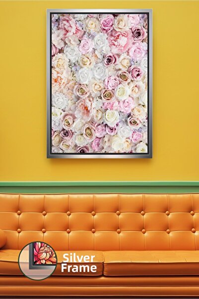 KOSS Dijital Pictură de perete cu flori de trandafiri în tonuri pastel, decor...