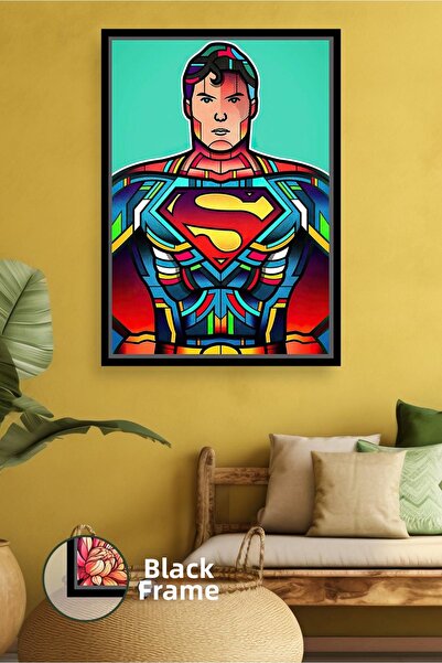 KOSS Dijital Ζωγραφική τοίχου με χρώματα και δυναμικό σχέδιο Superman Superhe...