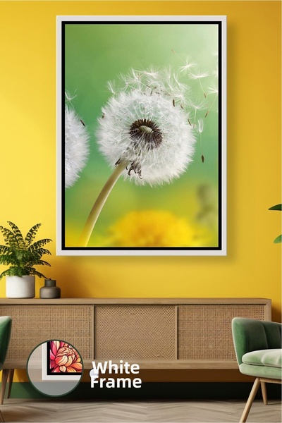 KOSS Dijital Πίνακας τοίχου με θέμα τη φύση με λουλούδια πικραλίδας Απλό σχέδ...