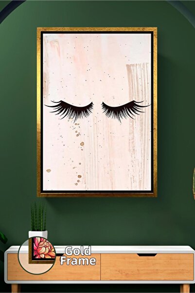 KOSS Dijital Minimal Eyelash Patterned Modern Wall Decor Aesthetic Salon Conc...
