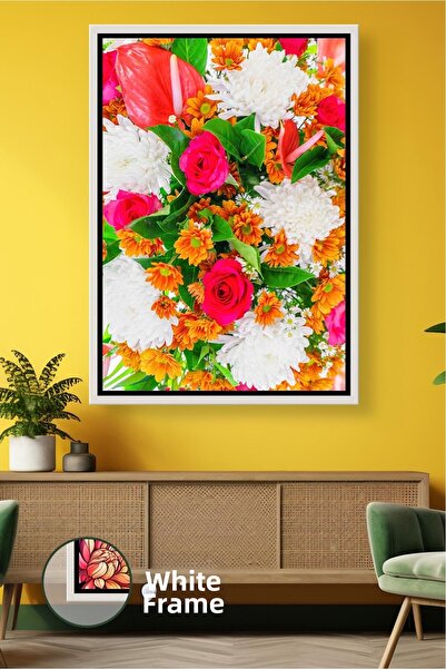 KOSS Dijital Πολύχρωμο μπουκέτο λουλουδιών Διακοσμητικός πίνακας τοίχου Πίνακ...