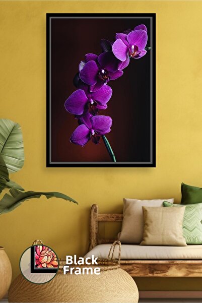 KOSS Dijital Decor de perete elegant și rafinat pentru birou, cu floare de or...