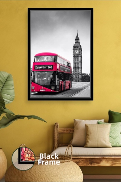 KOSS Dijital Pictură pe pânză înrămată, foto alb-negru a orașului, cu detaliu...