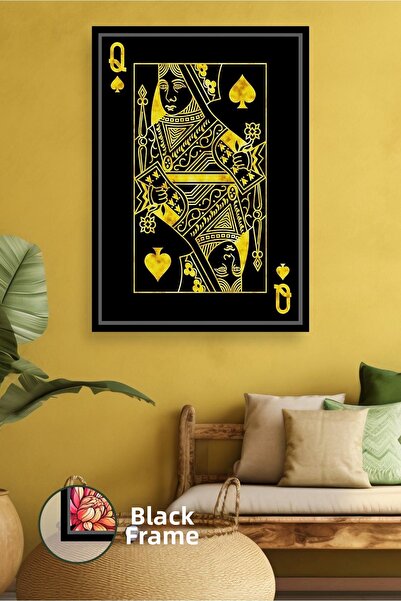 KOSS Dijital Εικόνα καρτών με χρυσό τόνο και μαύρο φόντο, κομψή διακόσμηση το...