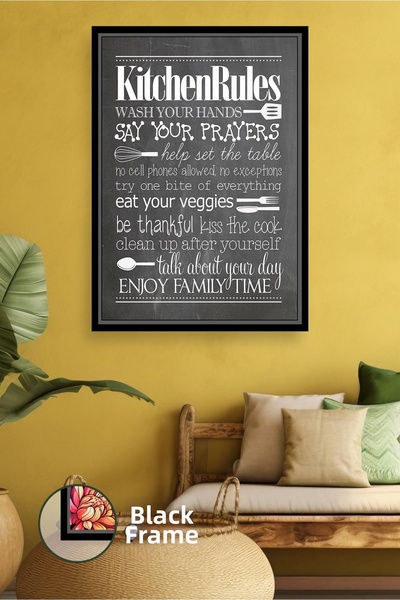KOSS Dijital Reguli de bucătărie Tablou de perete Zona de luat masa de famili...