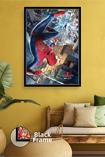 KOSS Dijital Спайдър-Мен Сити Екшън Картина в рамка Марвел Супергерой Декор Х...