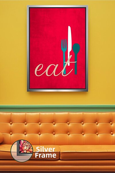 KOSS Dijital Pictură pe pânză înrămată cu figurine de tacâmuri (furculiță, li...
