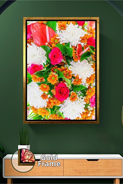 KOSS Dijital Buchet de flori colorate Pictură decorativă de perete Pictură pe...