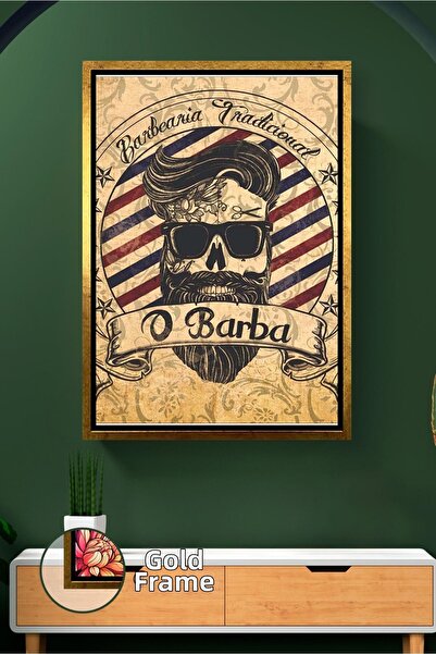 KOSS Dijital Decor de perete pentru bărbați cu figură de bărbat cu barbă, pen...