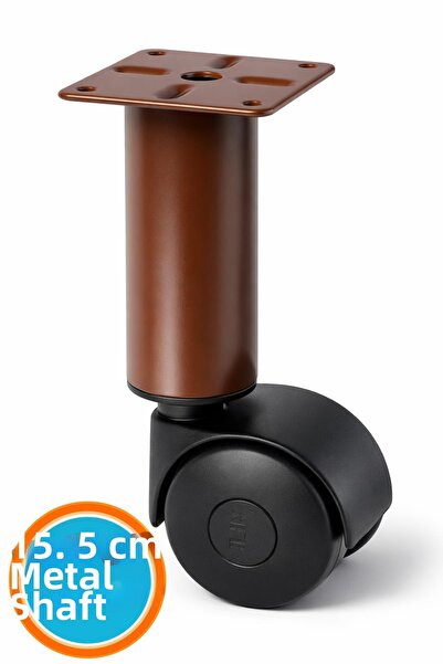 NZB Metal Body Plastic Wheel Furniture Base Coffee Table Leg 15.5 cm (1 Piece...