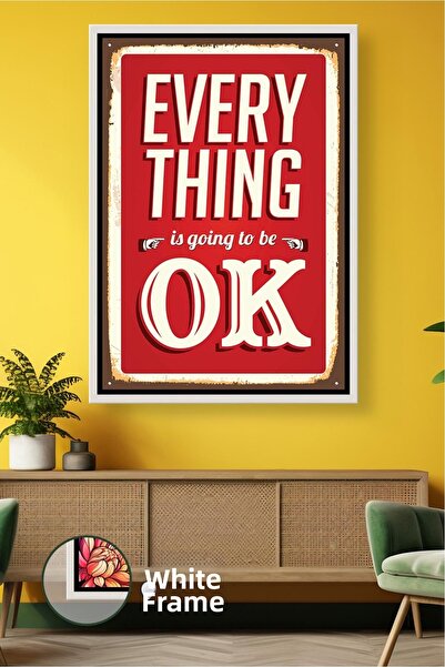 KOSS Dijital Tablou de perete cu mesaje pozitive în limba engleză, culoare ro...