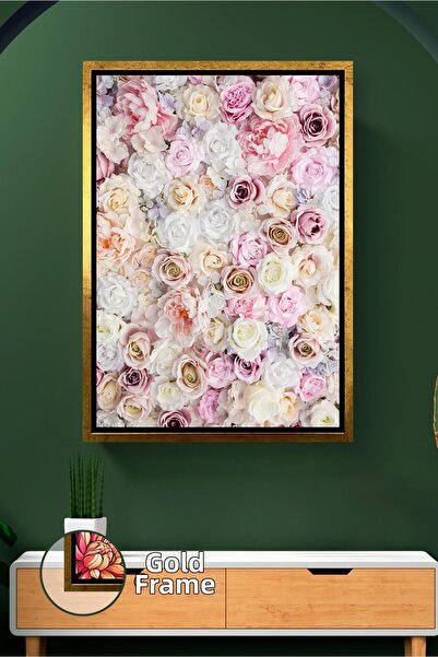 KOSS Dijital Pictură de perete cu flori de trandafiri în tonuri pastel, decor...