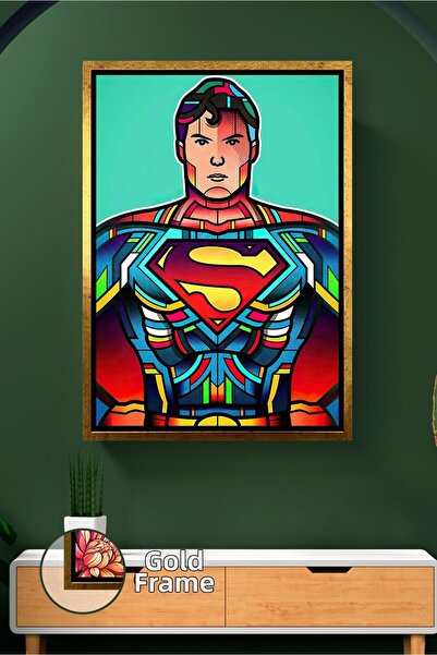 KOSS Dijital Ζωγραφική τοίχου με χρώματα και δυναμικό σχέδιο Superman Superhe...