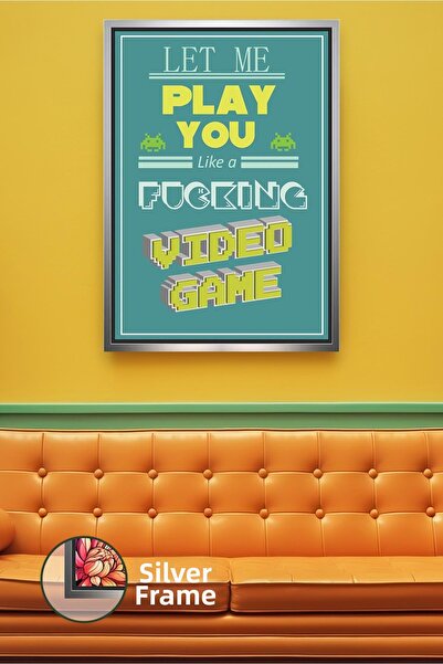 KOSS Dijital Pictură de perete înrămată cu scris pentru jucători Pictură deco...