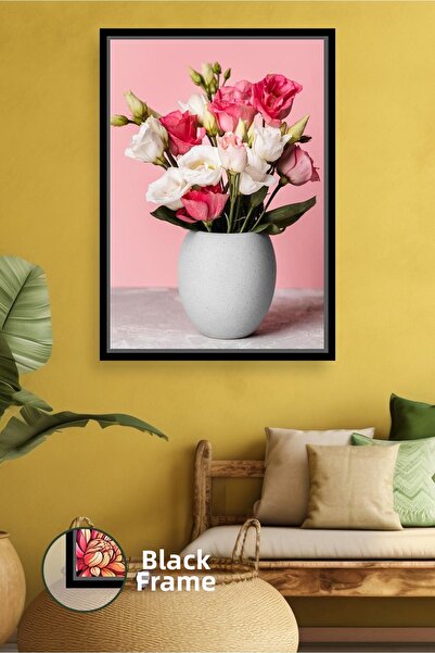 KOSS Dijital Pictură decorativă modernă cu aranjament floral în vază Pictură ...