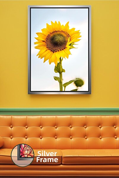 KOSS Dijital Pictură de perete cu flori de floarea-soarelui, tematică simplă ...