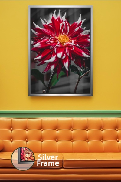 KOSS Dijital Διακοσμητικός πίνακας με λουλούδια κόκκινης δαλίας Κομψό αξεσουά...