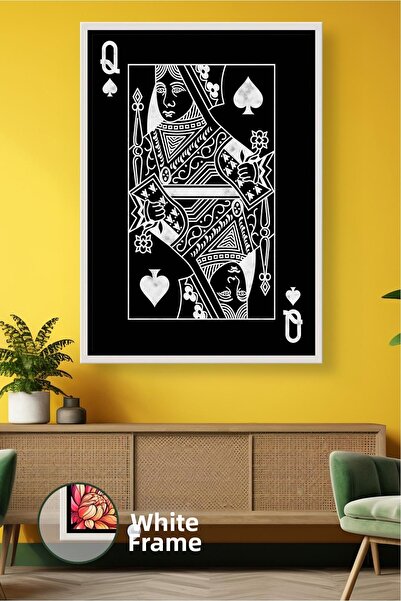 KOSS Dijital Figurină de carte de joc cu fundal negru, stil minimalist, decor...