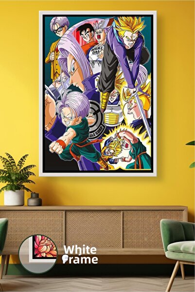 KOSS Dijital Dragon Ball Z Trunks Gohan și Scena de luptă Super Saiyan Decor ...