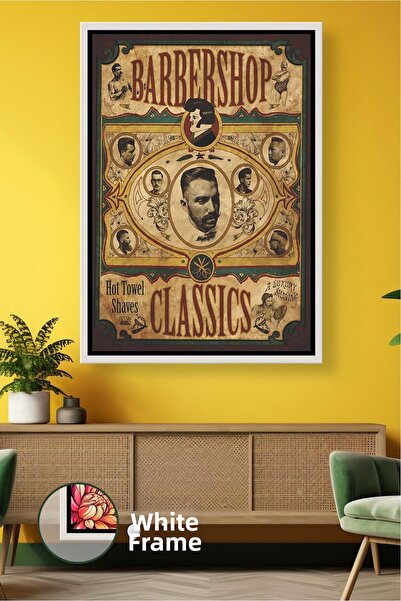 KOSS Dijital Barbershop Classics Retro Design Νοσταλγικός πίνακας σε καμβά με...