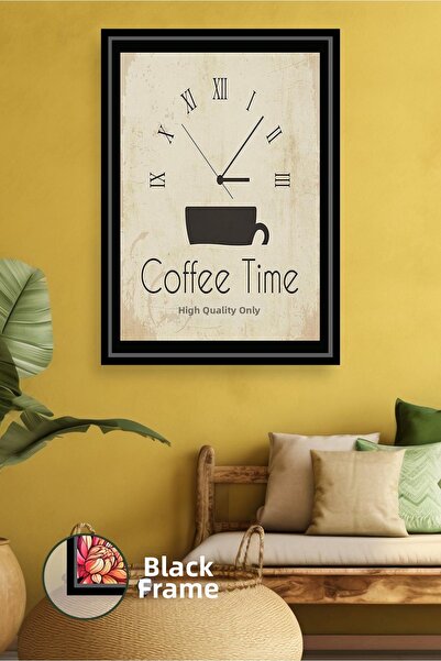 KOSS Dijital Pictură pe pânză cu cadru cu design tematic de ceas boho maro, p...