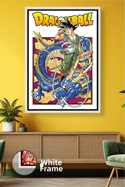 KOSS Dijital Dragon Ball Goku și Shenron Dragon Scene Anime Decor de perete P...