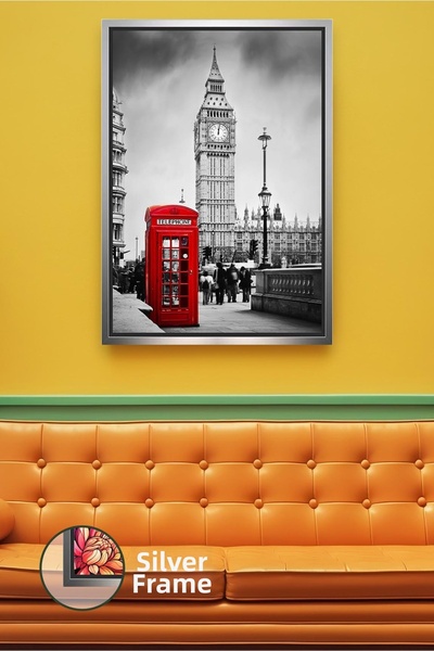 KOSS Dijital Big Ben și cabina telefonică roșie din Londra Atmosfera orașului...