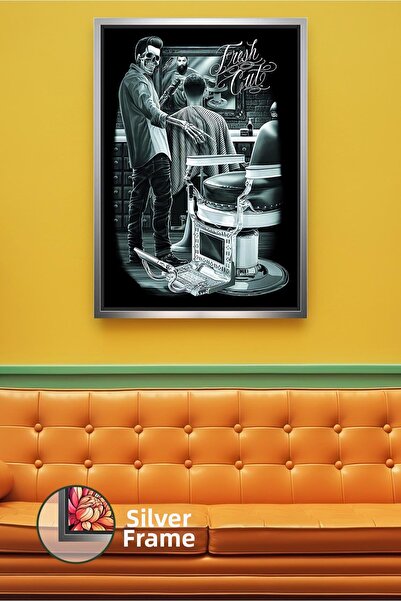 KOSS Dijital Pictură pe pânză înrămată, cu scrisul Fresh Cut, peisajul berber...