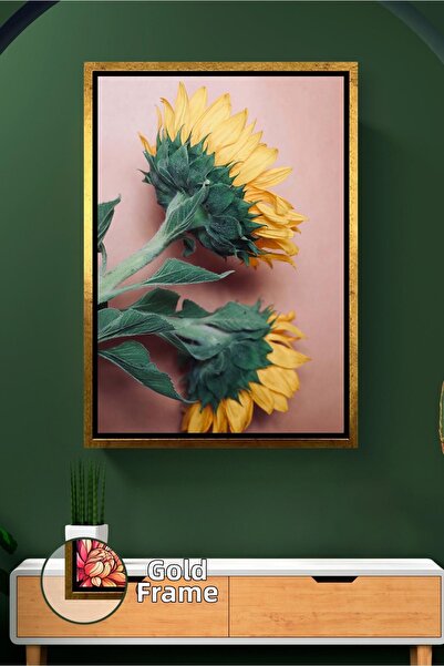 KOSS Dijital Pictură pe pânză înrămată, cu vedere laterală la floarea-soarelu...