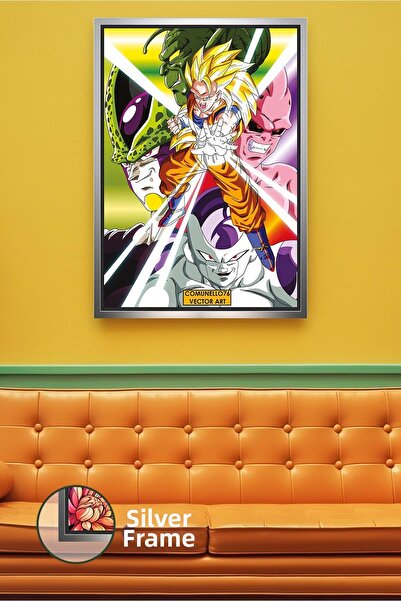 KOSS Dijital Dragon Ball Z Legend Fight Scene Goku Cell Buu Freeza Anime Desi...