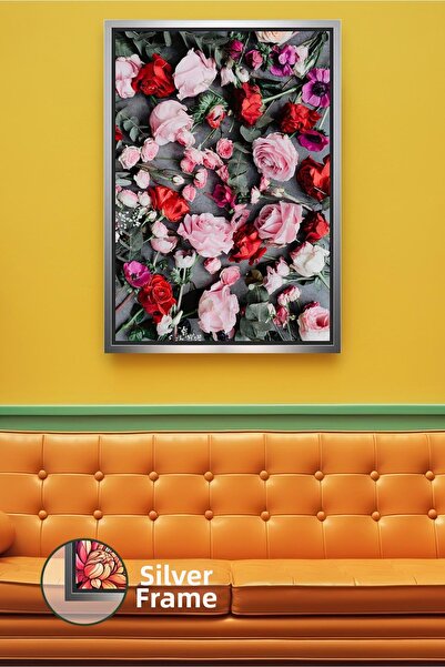 KOSS Dijital Pictură cu model de trandafiri, pictură decorativă cu flori, roz...