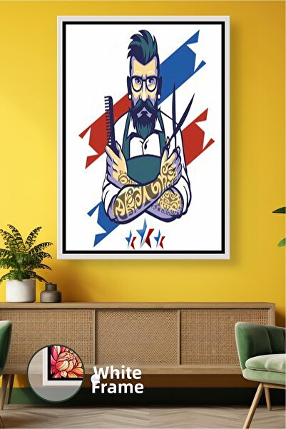 KOSS Dijital Pictură pe pânză înrămată cu decor de perete colorat pentru bărb...