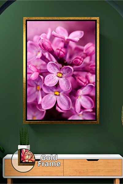 KOSS Dijital Floare de liliac roz, decor de perete în plan apropiat, pictură ...