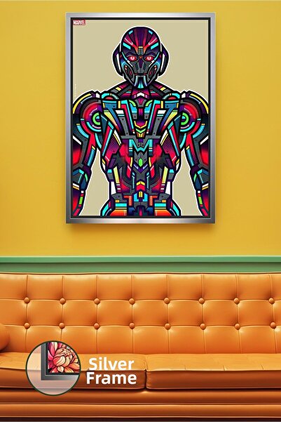 KOSS Dijital Ultron Marvel Robot Hero Decor de perete Armură mecanică Detalia...