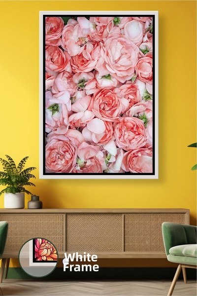 KOSS Dijital Pictură de perete cu flori de trandafir în ton de pudră Decor mo...