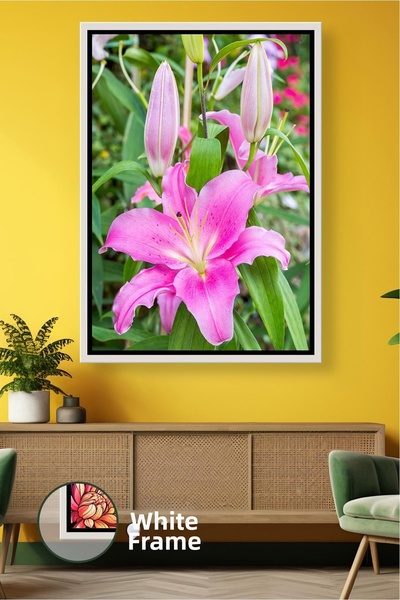 KOSS Dijital Natural Wall Decor Framed Canvas Painting for Fresh Living Room ...