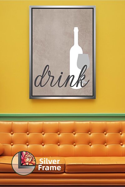 KOSS Dijital Tablou modern pe pânză înrămată cu tematică de bar și bucătărie ...