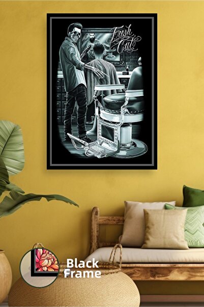 KOSS Dijital Pictură pe pânză înrămată, cu scrisul Fresh Cut, peisajul berber...