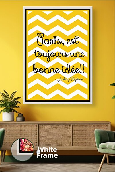 KOSS Dijital Παρίσι είναι πάντα μια καλή ιδέα Εκτύπωση σε καμβά με κορνίζα Κί...